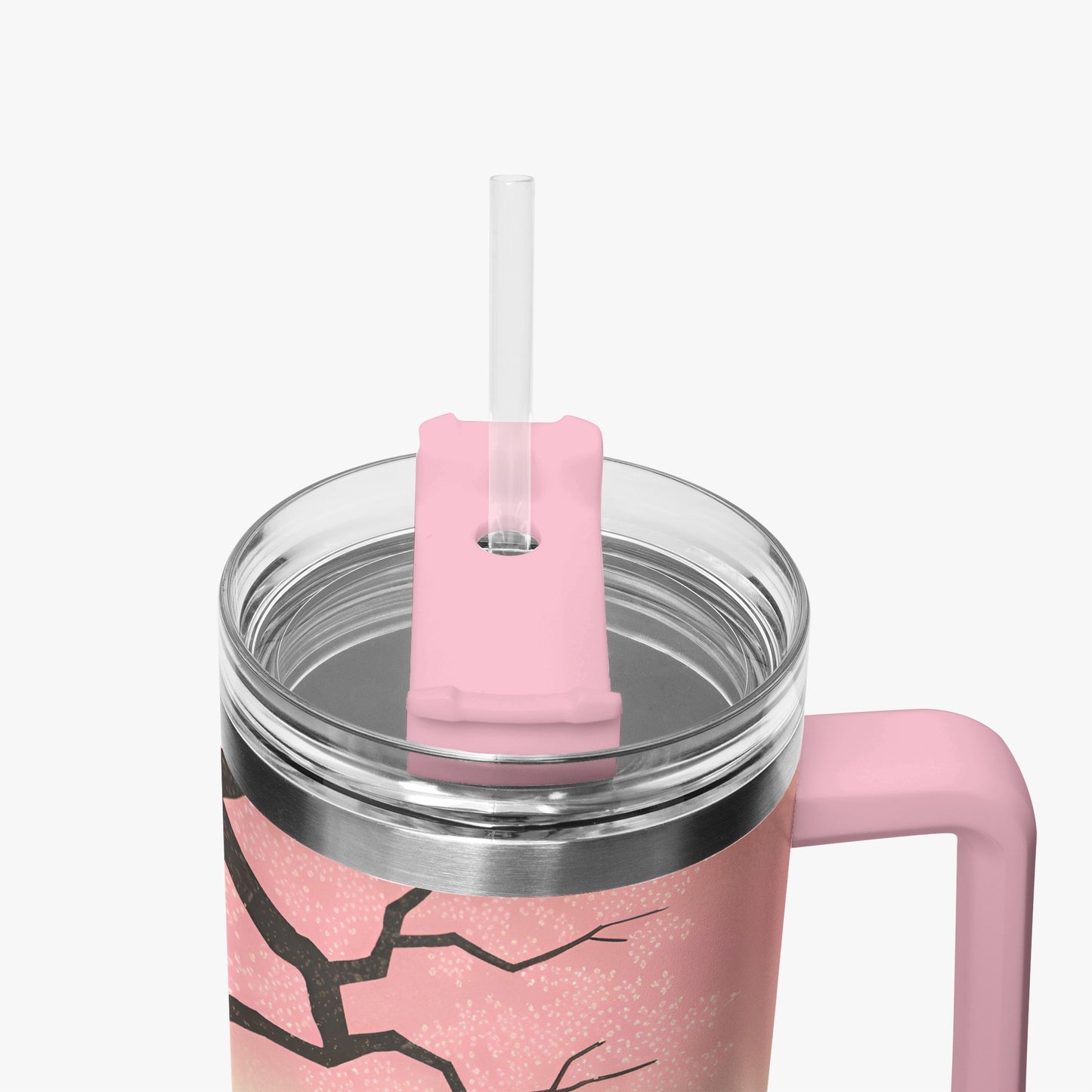 Fuji Dreams Car Tumbler Cup Pink Handle