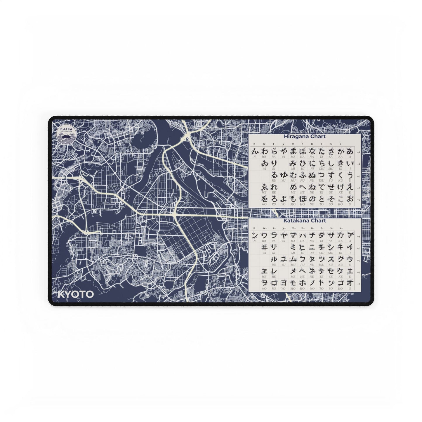 Kyoto Map Desk Mat | Minimalist & Educational Desk Pad - 
