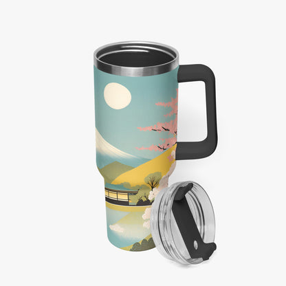 Moonlit Fuji Tumbler Cup black Handle