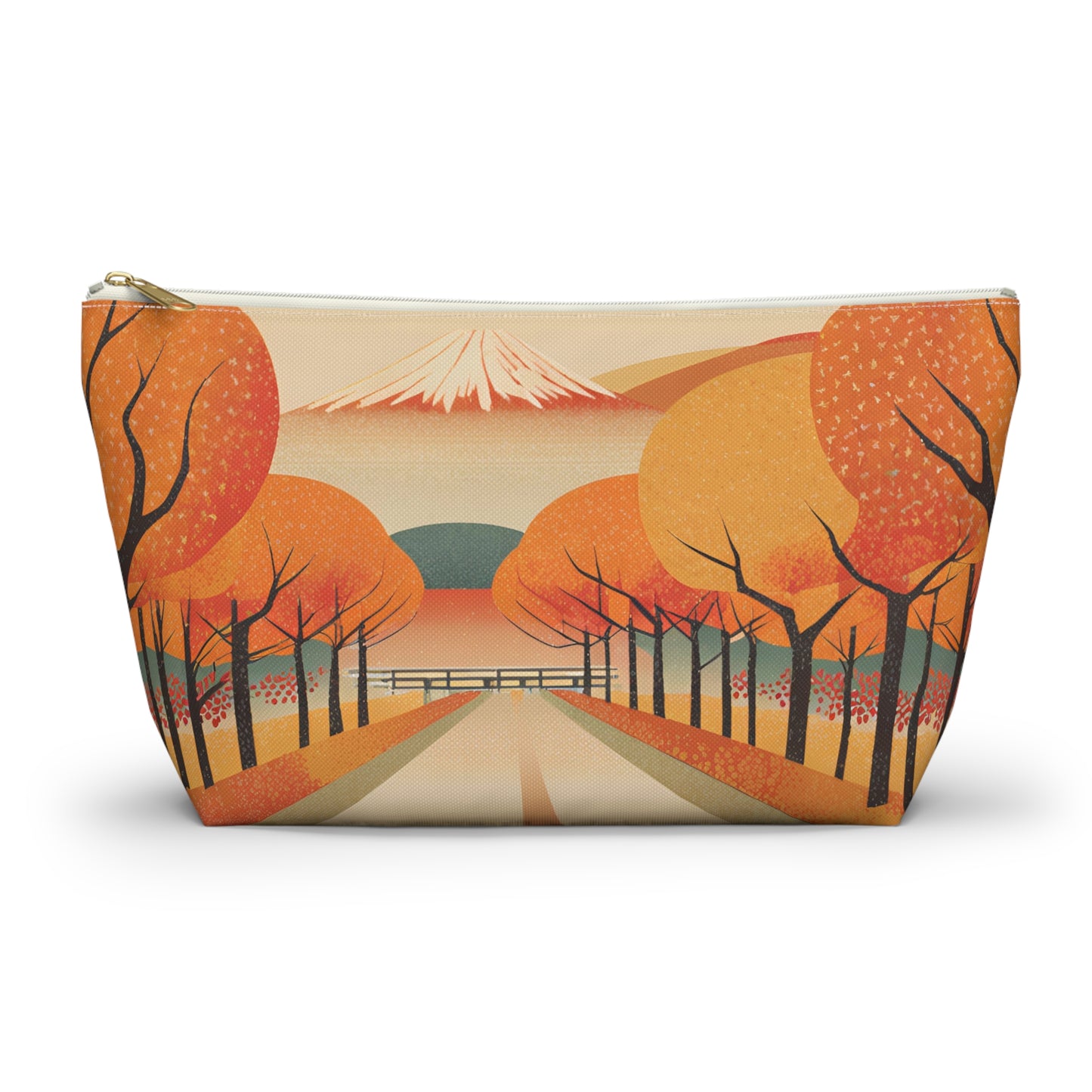 Tranquil Autumn Road | Portable Tech Pouch