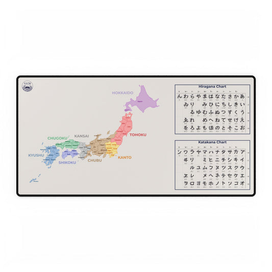 Map of Japan with color-coded regions and charts on a white background