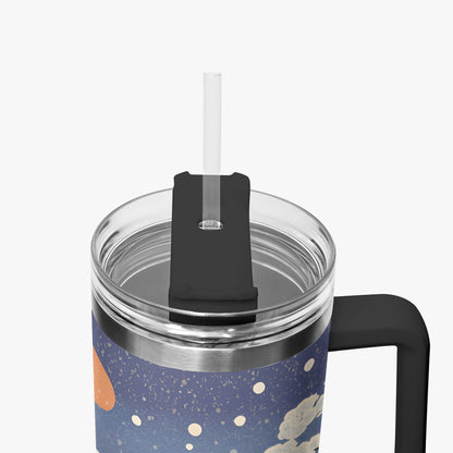 Winter Serenity Tumbler Cup Black Handle