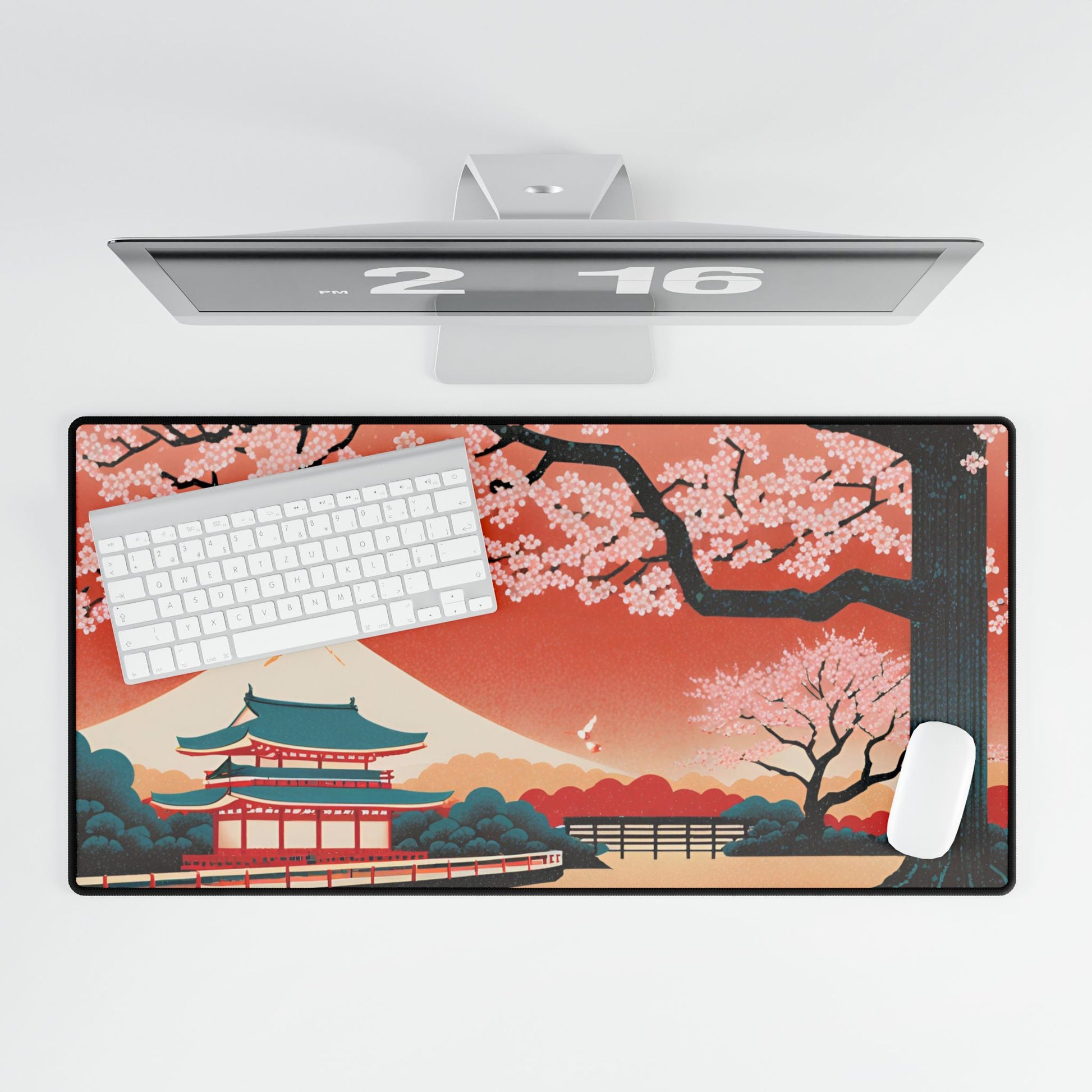 Springtime Serenity Desk Mat | Large Mousepad