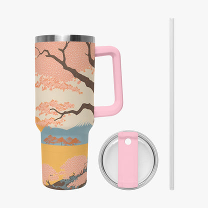 Five Storied Pagoda Tumbler Cup Pink Handle