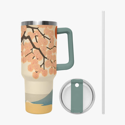 Pagoda Vista Tumbler Cup green/grey Handle