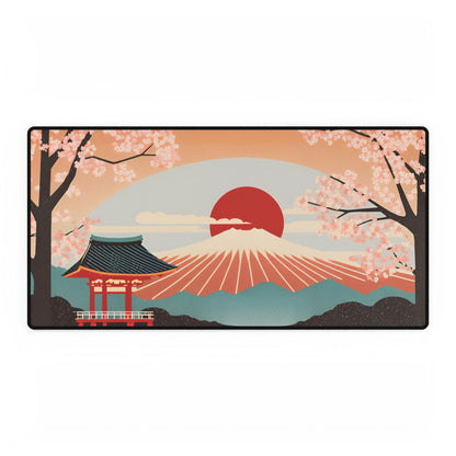 Sunrise Temple Desk Mat | Large Mousepad