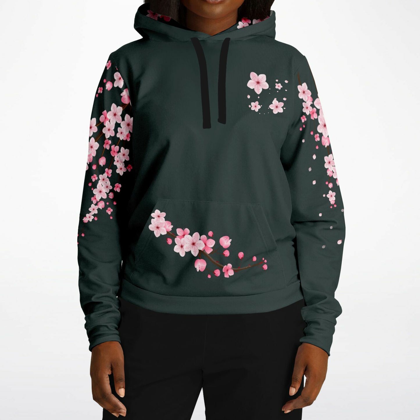 Dark Grey Cherry Blossom Hoodie