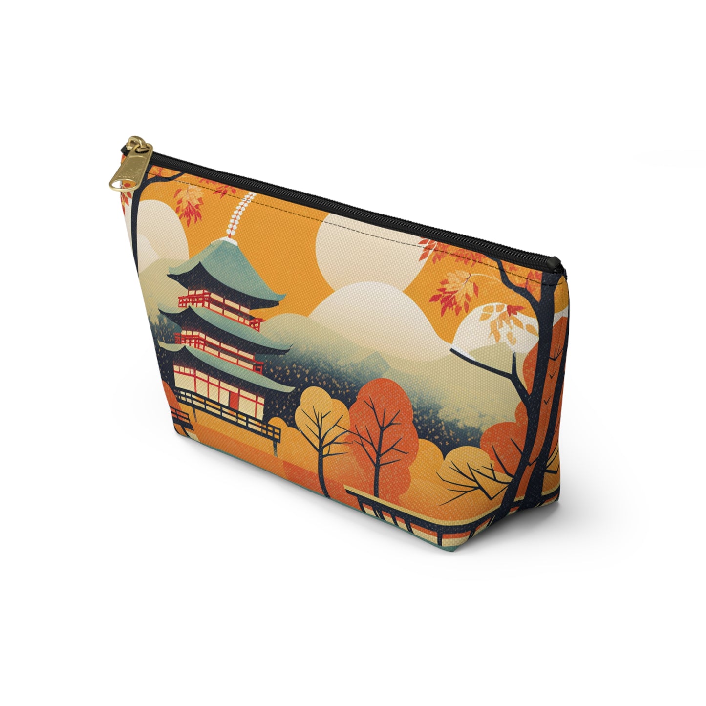 Autumn at the Pagoda | Portable Tech Pouch 