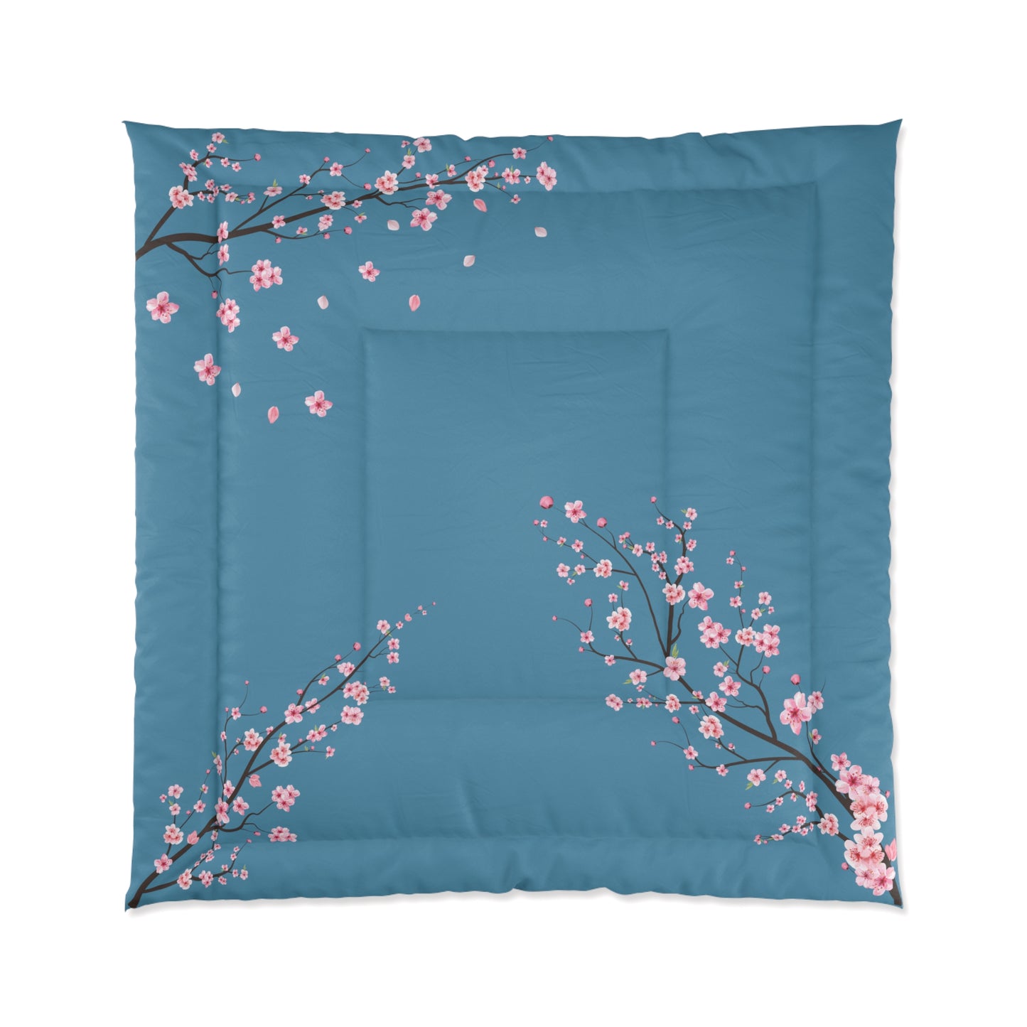 Blue Large Sakura Comforter