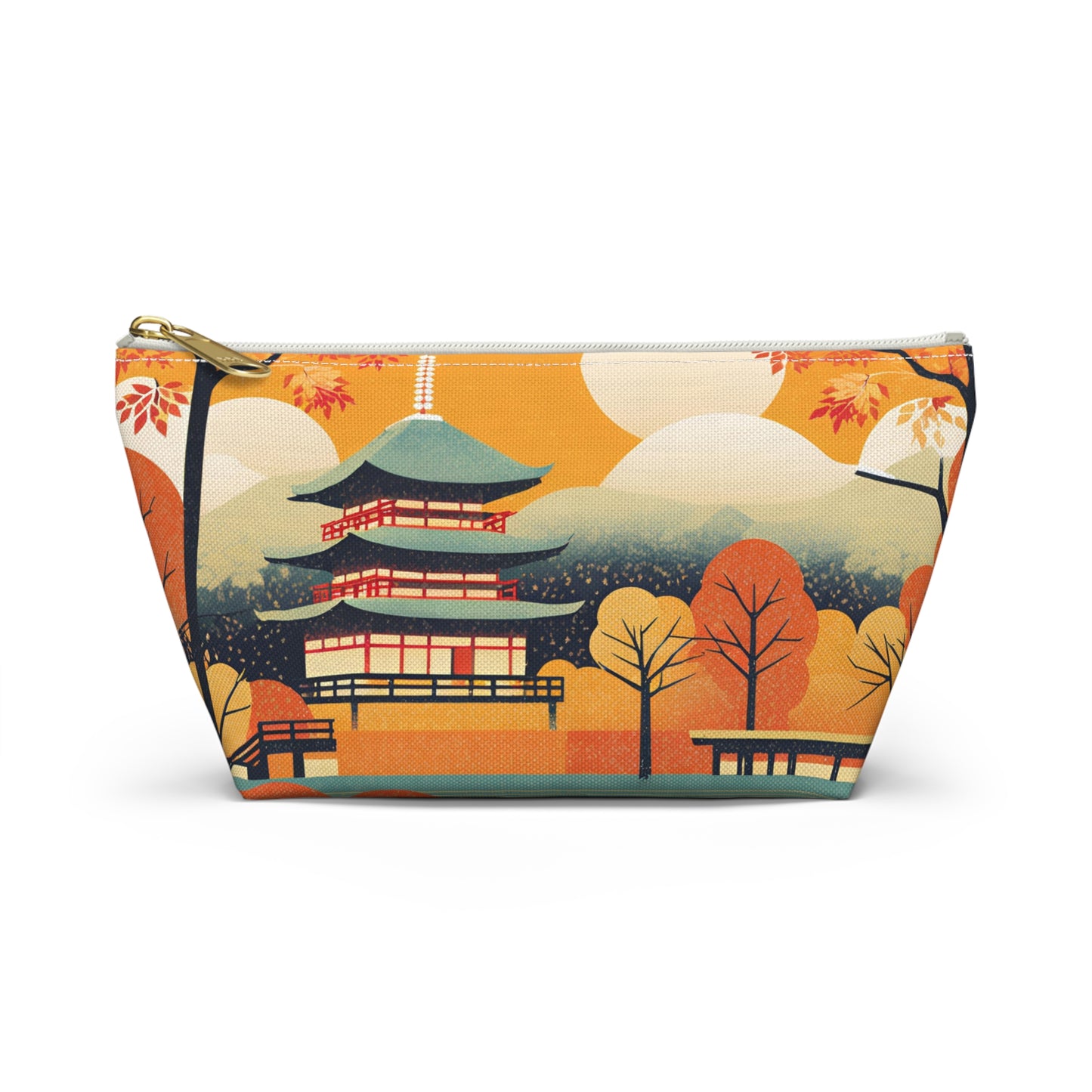 Autumn at the Pagoda | Portable Tech Pouch 