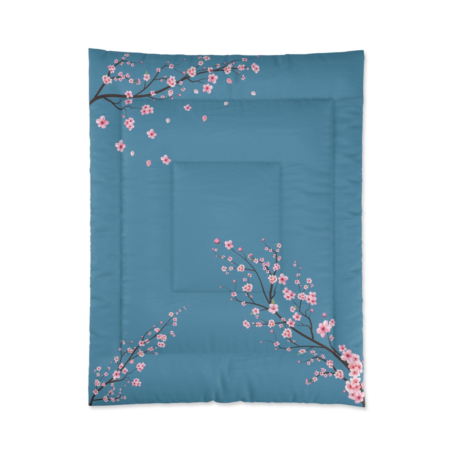 Blue Single Sakura Comforter