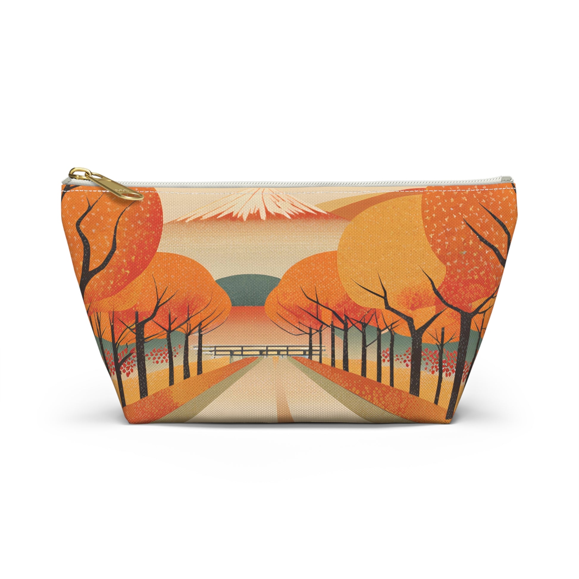 Tranquil Autumn Road | Portable Tech Pouch