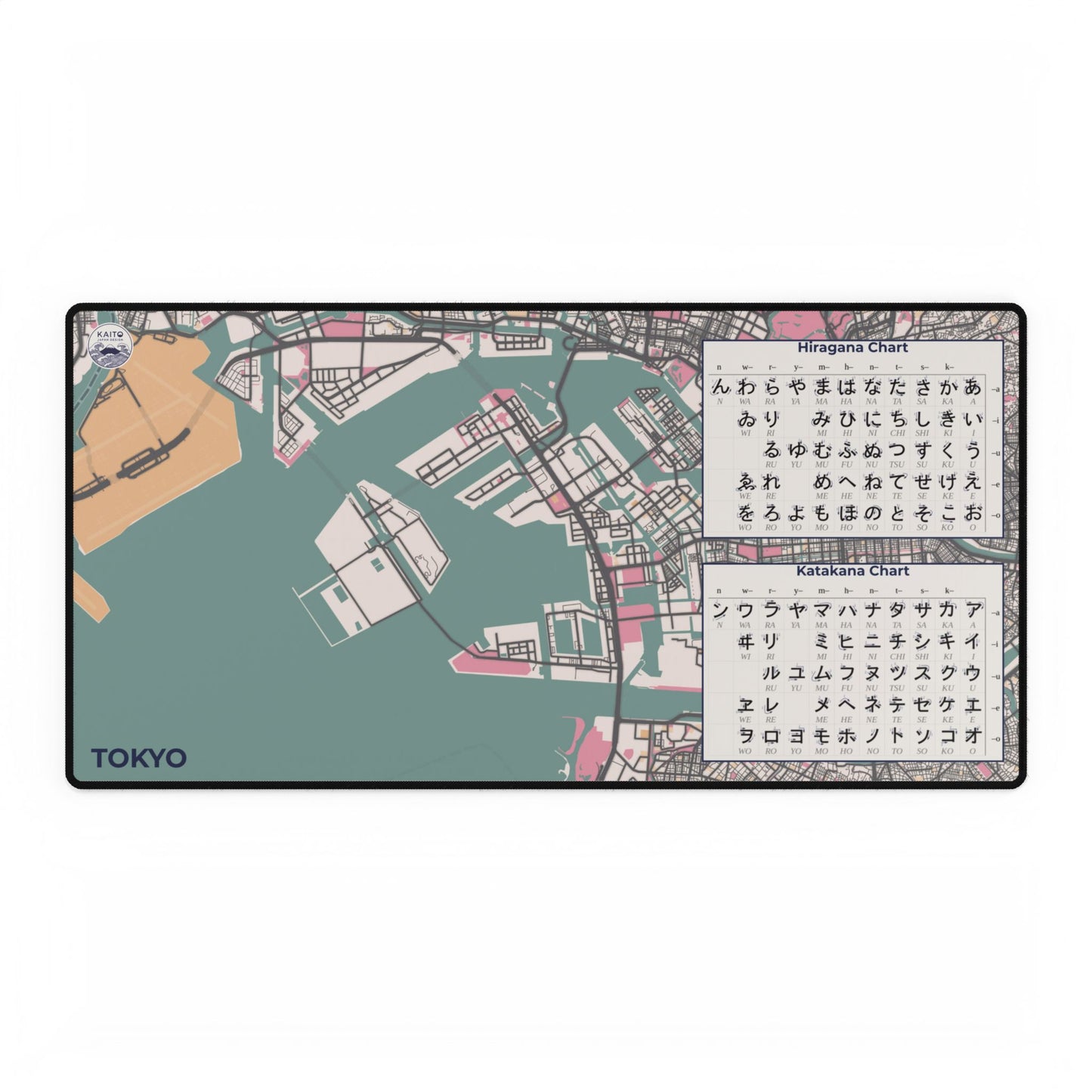 Tokyo City Map Desk Mat | Colorful & Educational Desk Pad - 