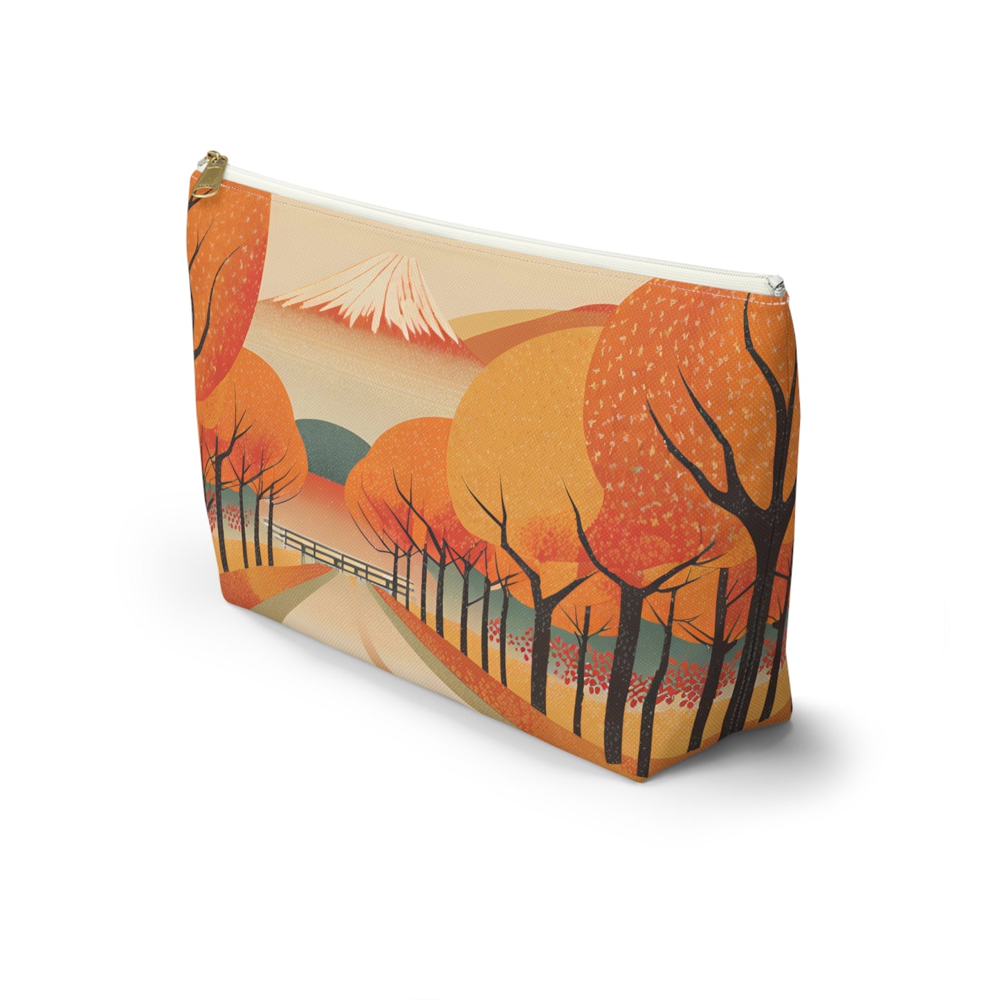 Tranquil Autumn Road | Portable Tech Pouch