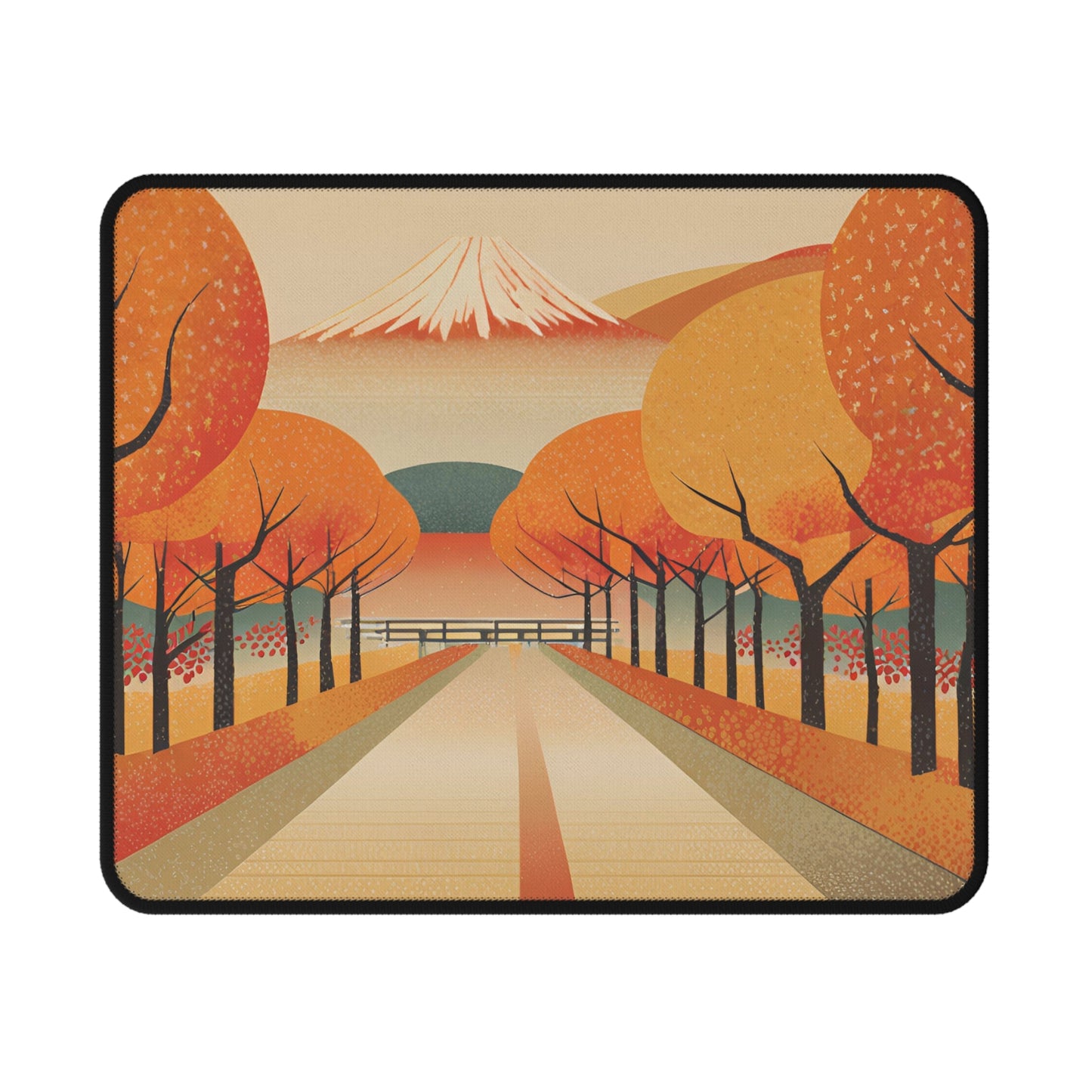 Tranquil Autumn Road Non-Slip Gaming Mouse Pad