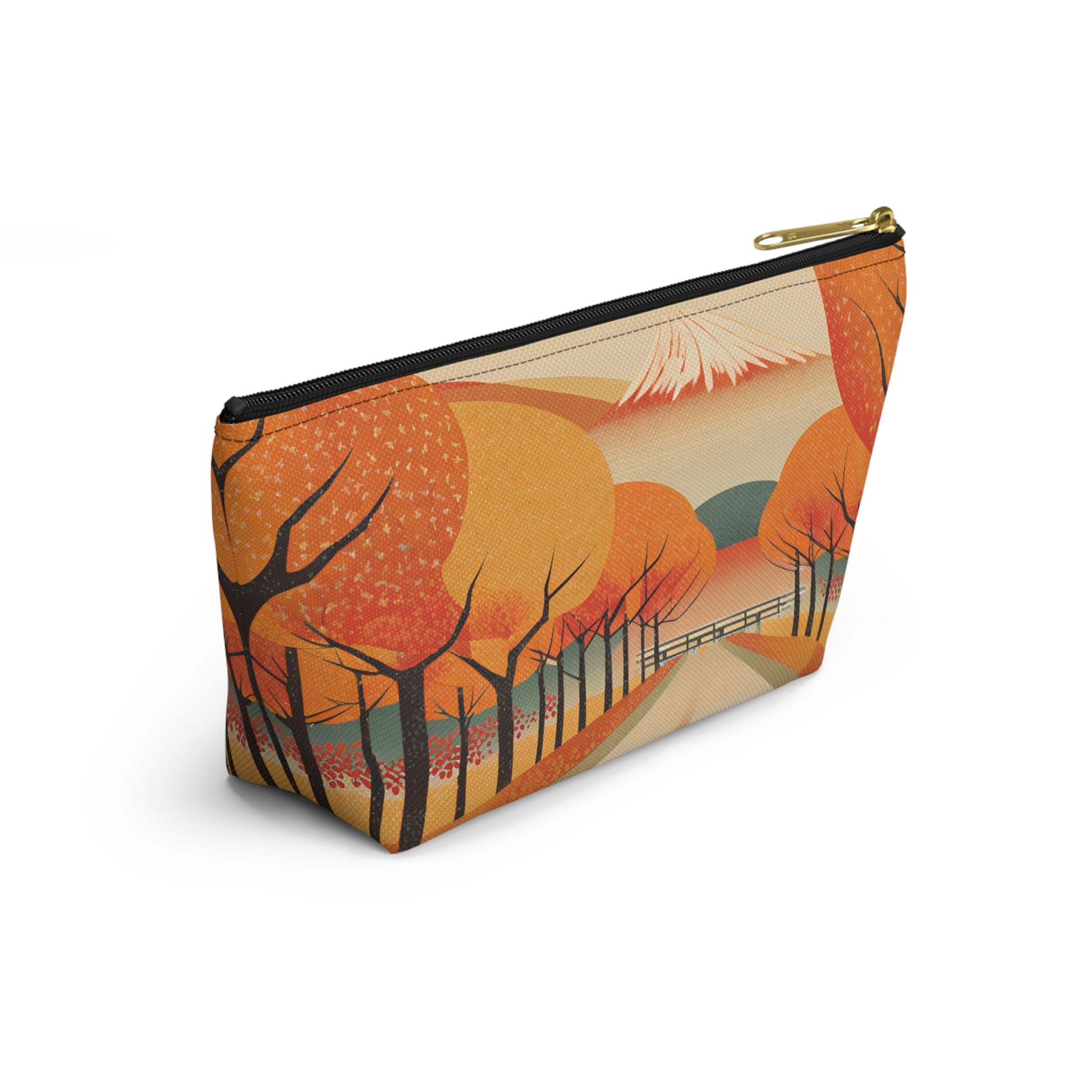 Tranquil Autumn Road | Portable Tech Pouch