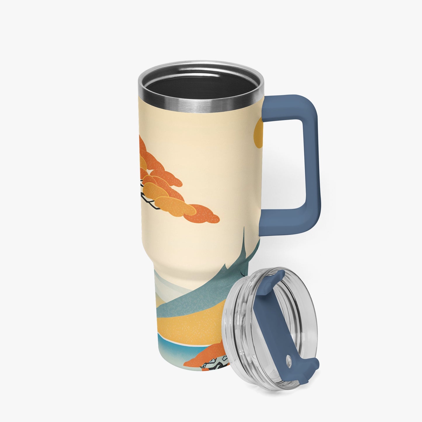 Autumn Majesty Tumbler Cup Blue Handle