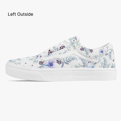 Floral-patterned sneaker on a white background