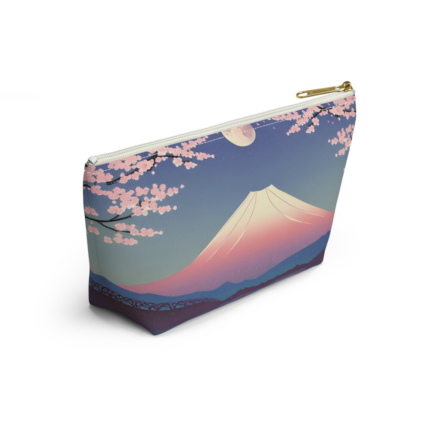 Moonlit Fuji and Sakura | Portable Tech Pouch