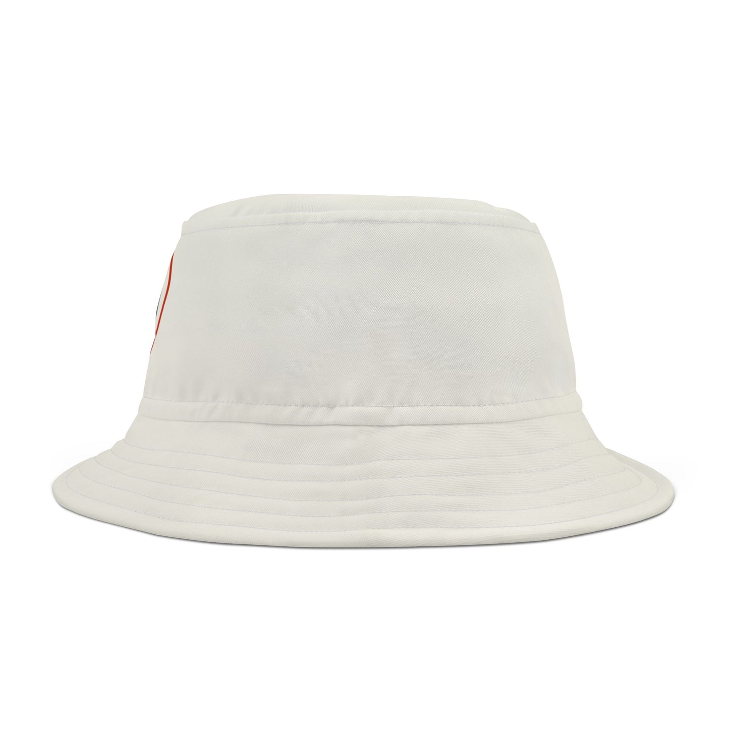 White bucket hat on a white background
