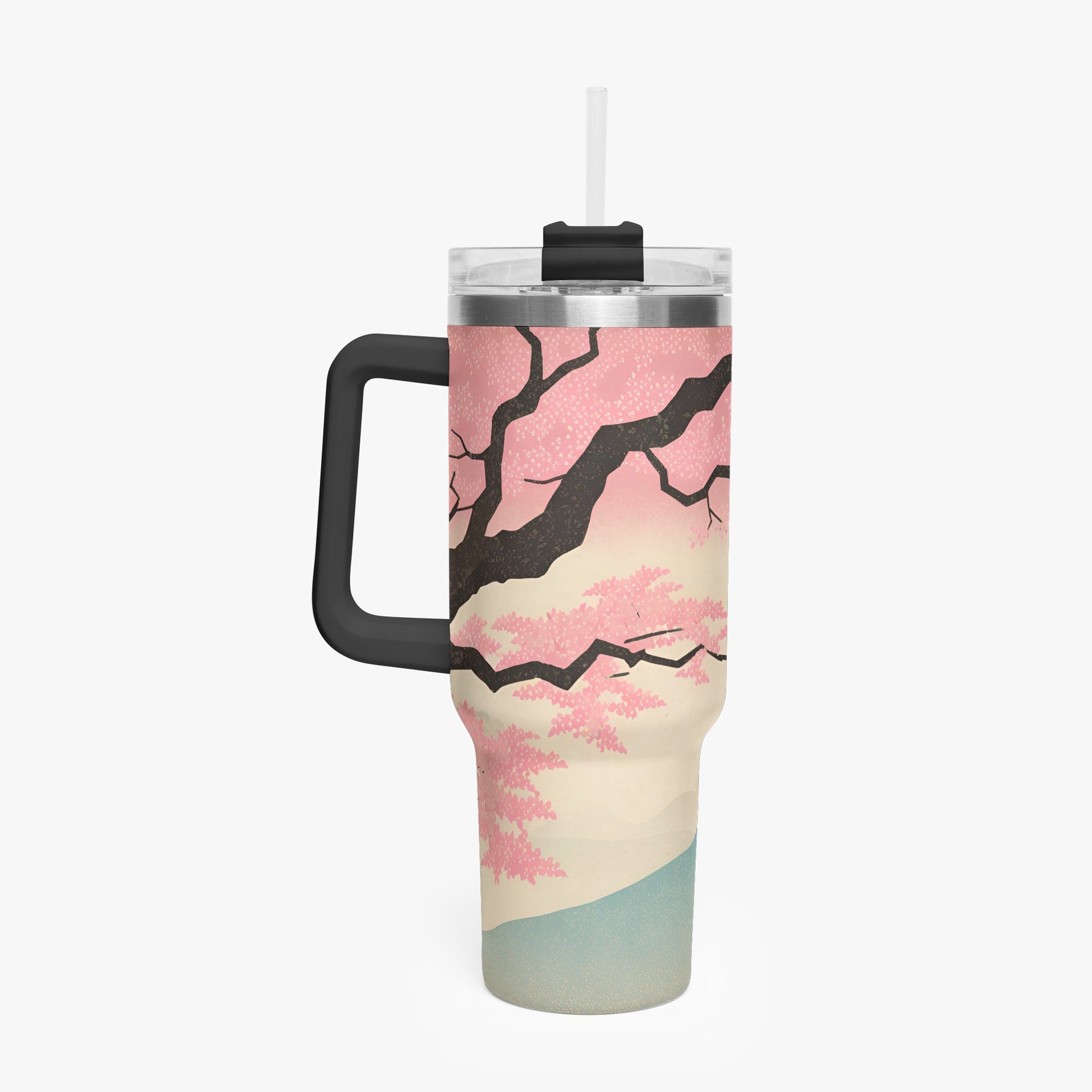 Fuji Dreams Car Tumbler Cup Black Handle