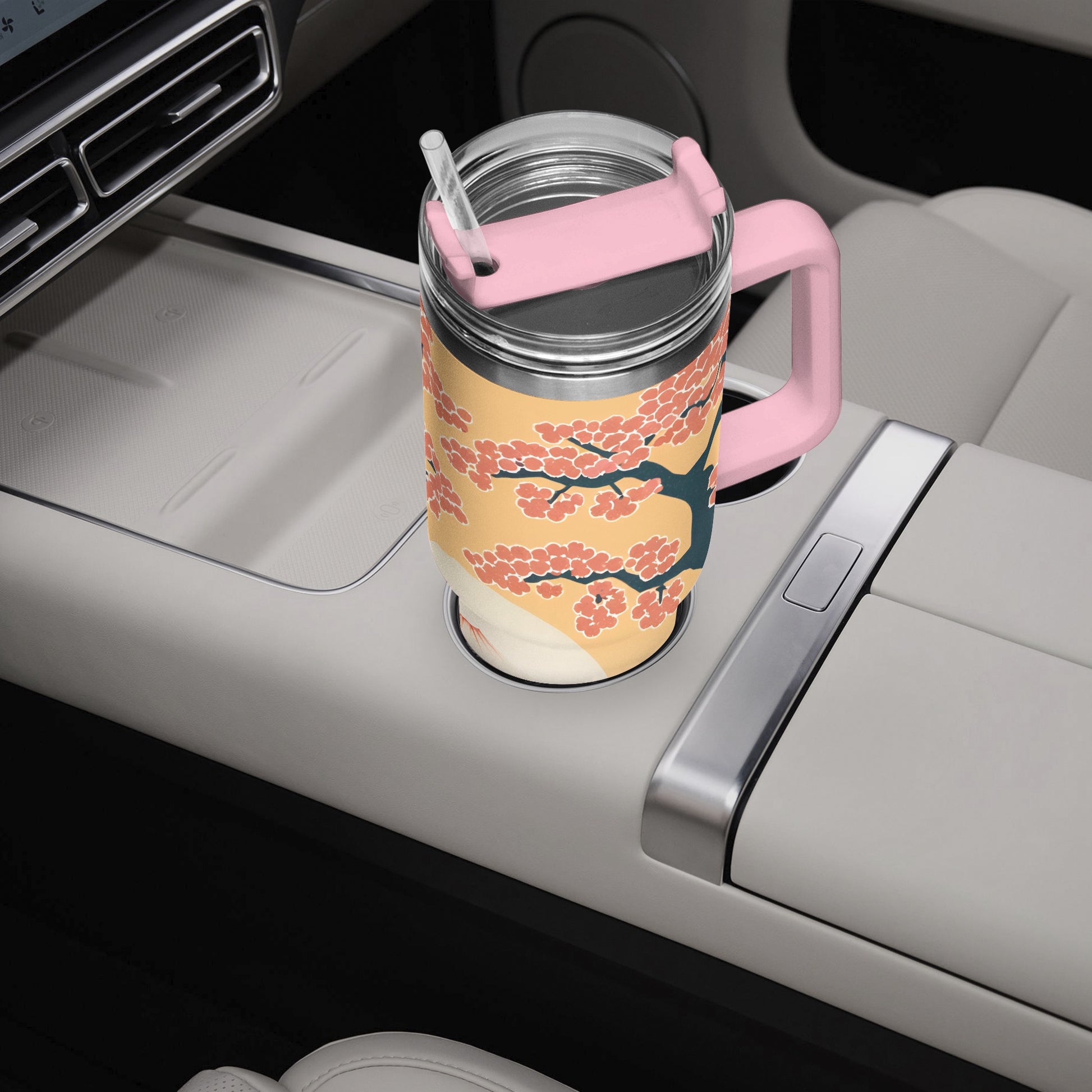 Radiant Dawn Tumbler Cup Pink Handle