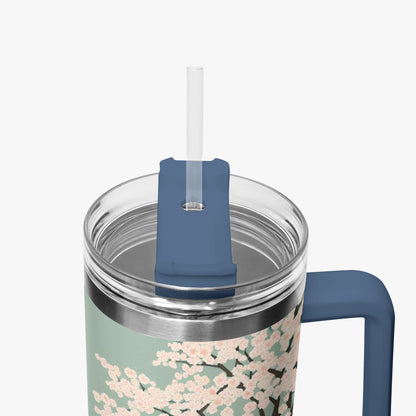 Spring Moon Tumbler Cup Blue Handle