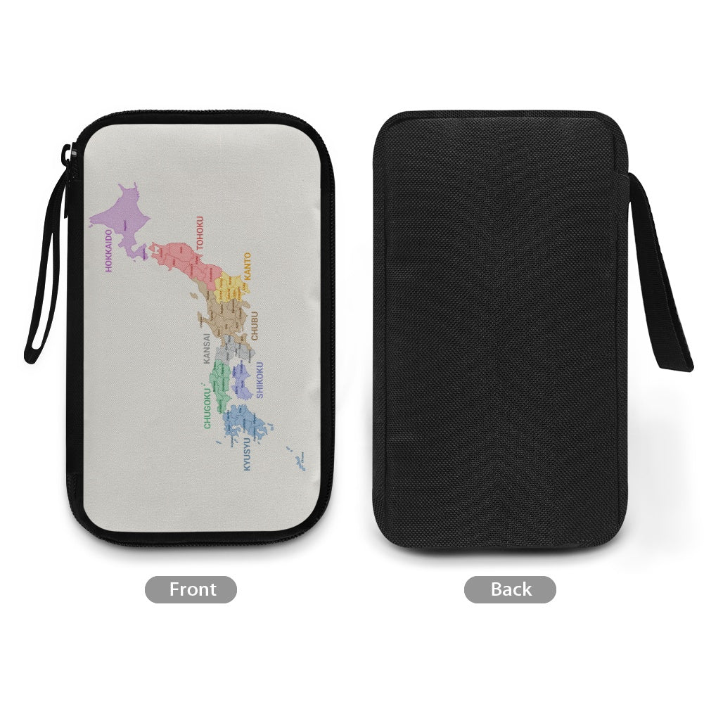 Japan Regions Map Travel Tech Pouch - 