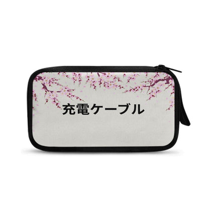 Cherry Blossom Japanese Kanji Tech Pouch - 