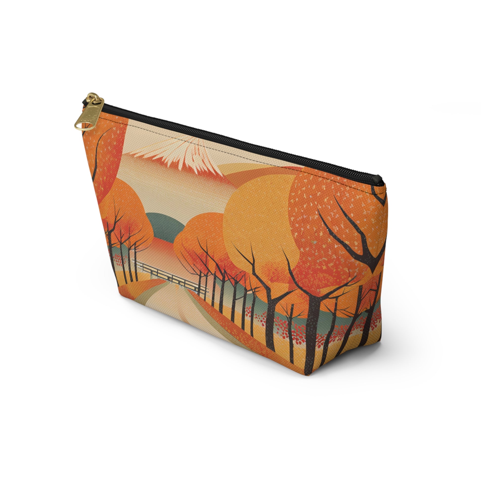 Tranquil Autumn Road | Portable Tech Pouch