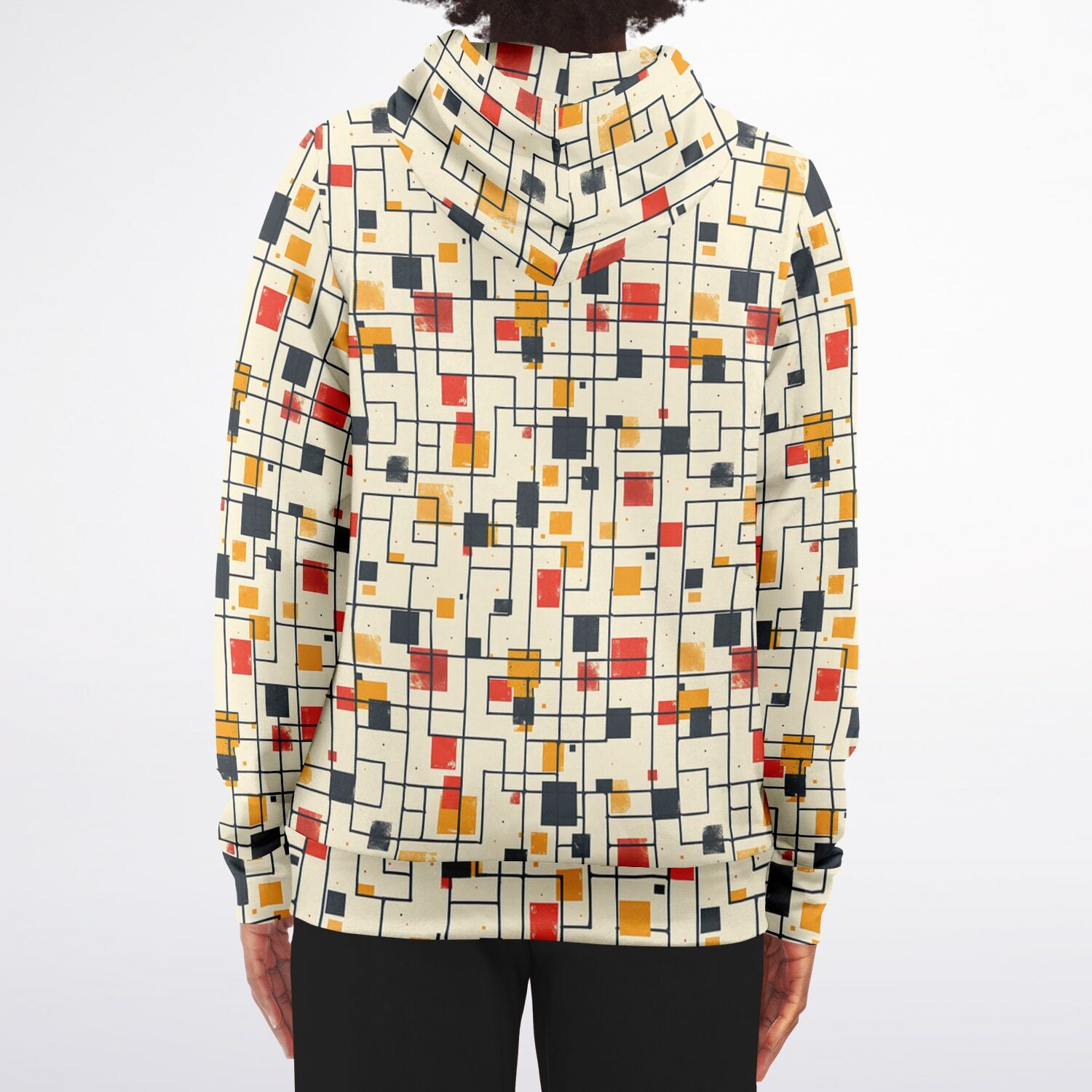 Chokaku Scattered Grid Zip - Up Hoodie - 