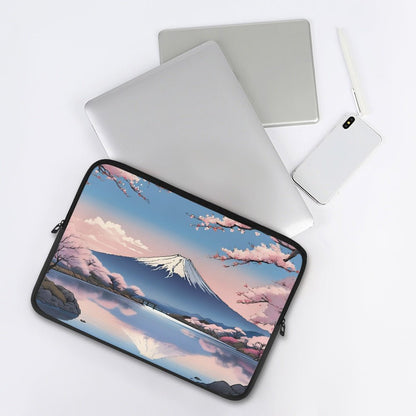 Mount Fuji and Cherry Blossom Laptop Sleeve - 