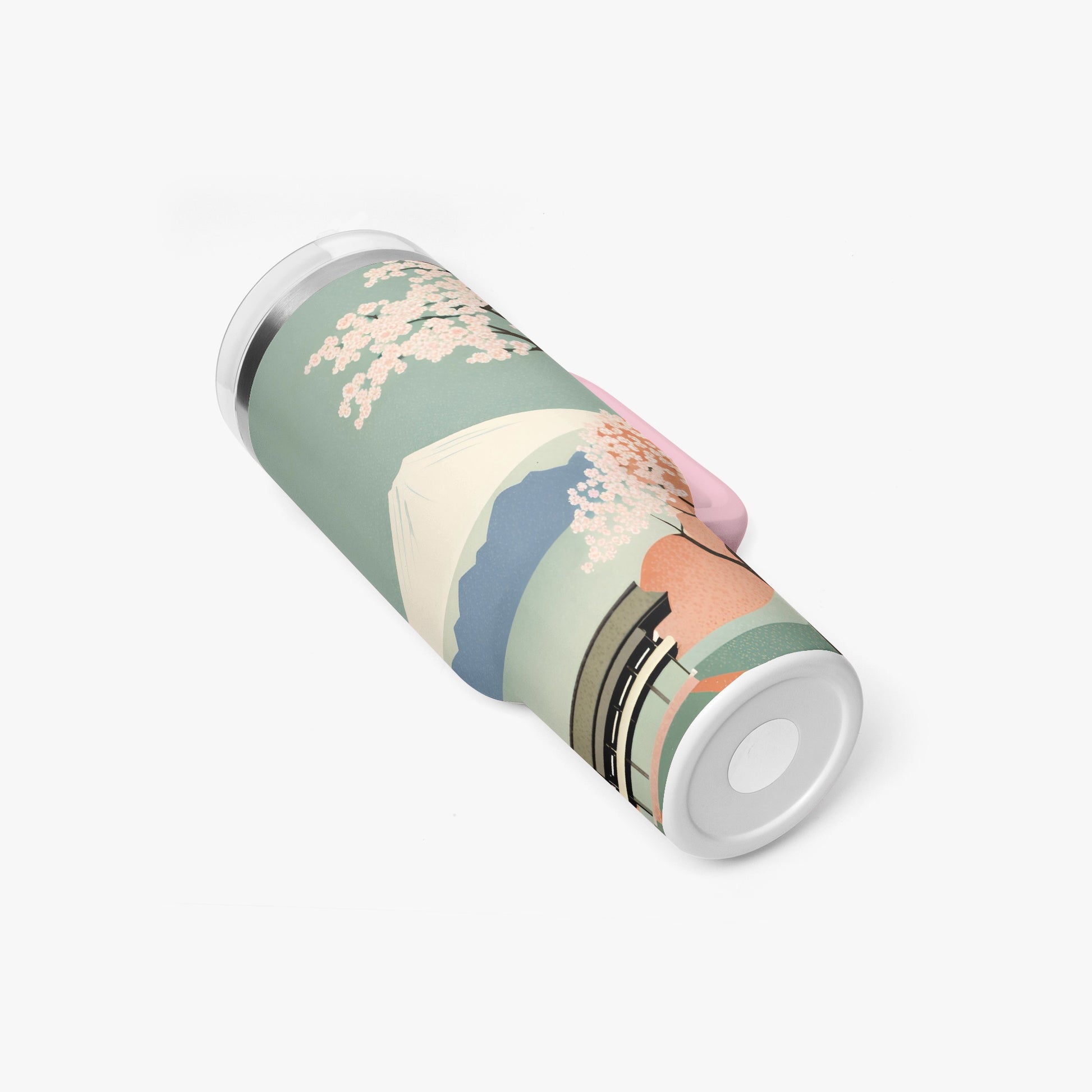 Spring Moon Tumbler Cup Pink Handle