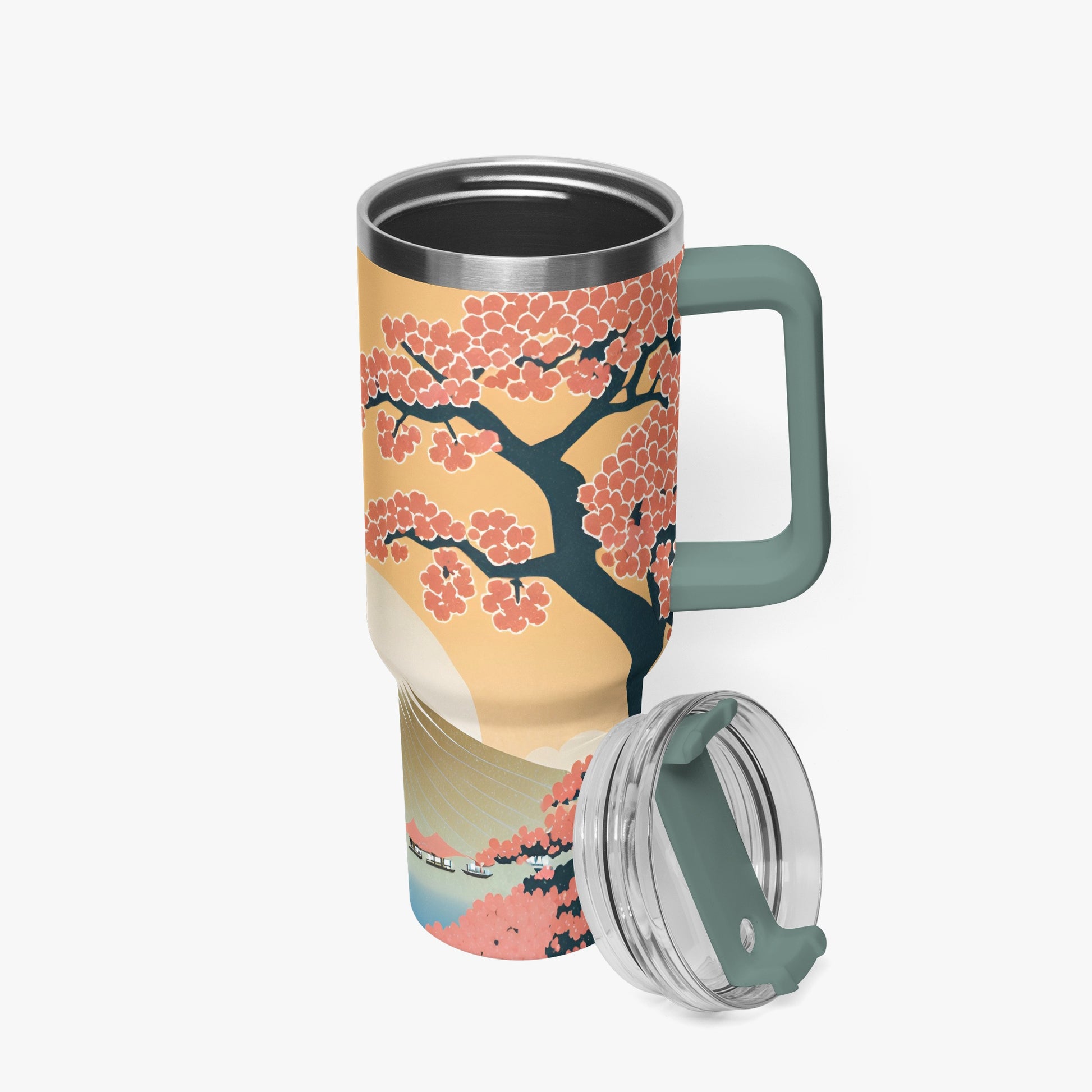 Radiant Dawn Tumbler Cup grey/green Handle