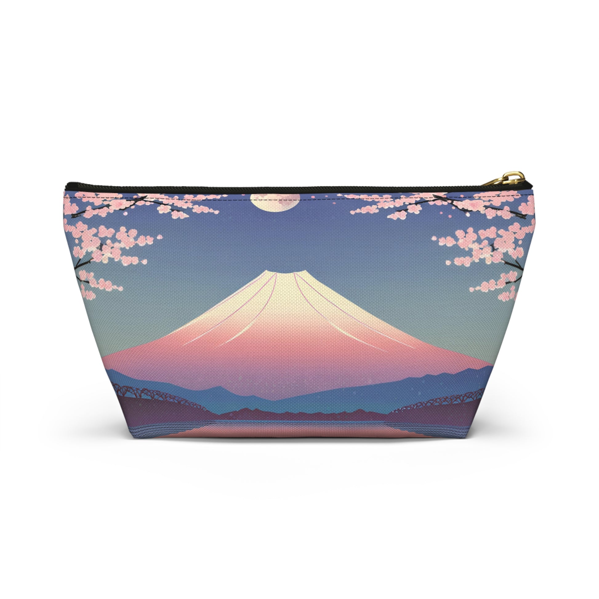 Moonlit Fuji and Sakura | Portable Tech Pouch