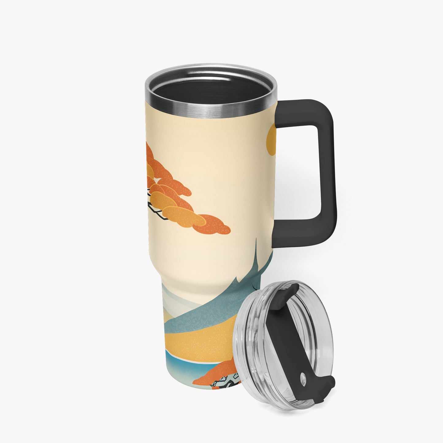 Autumn Majesty Tumbler Cup Black Handle