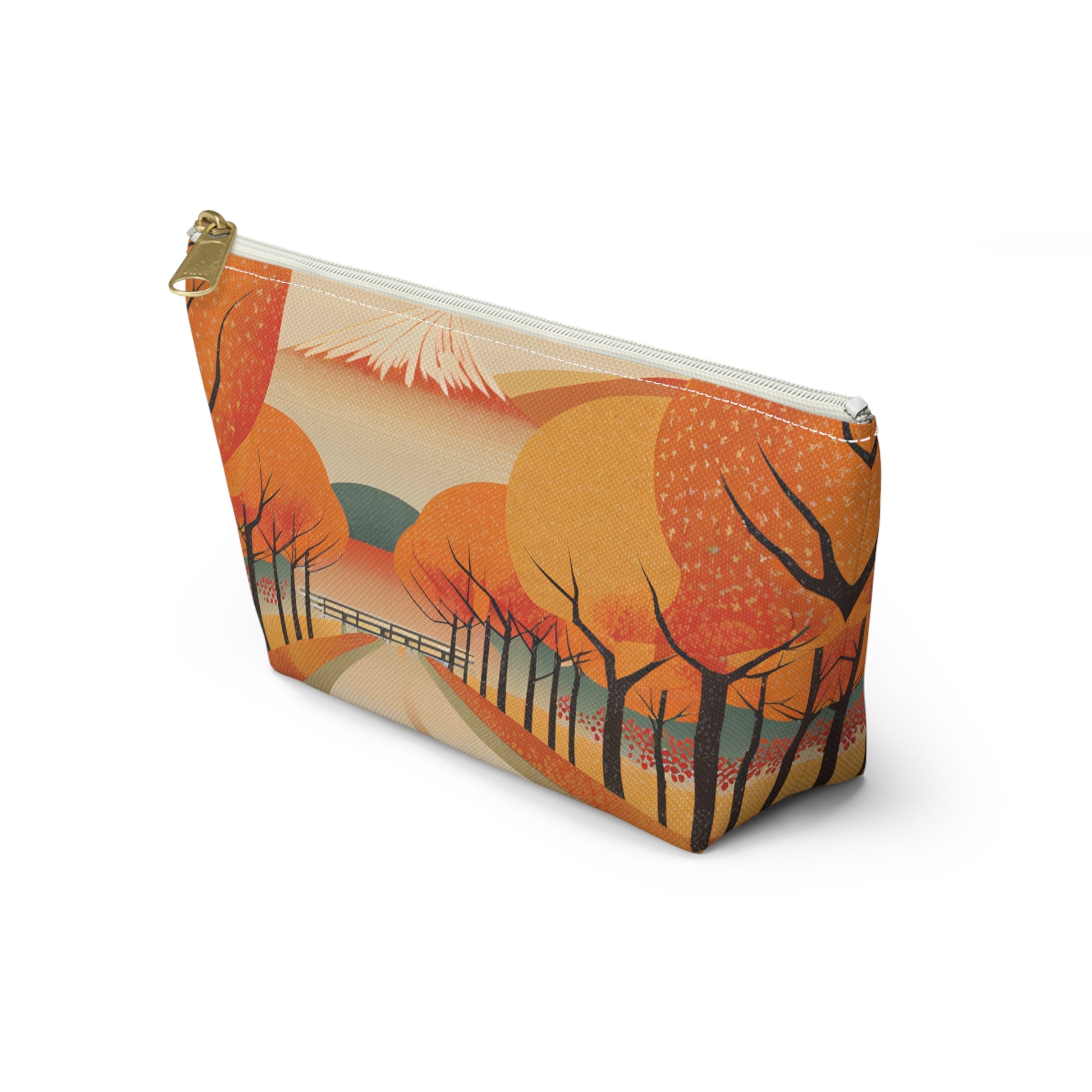 Tranquil Autumn Road | Portable Tech Pouch