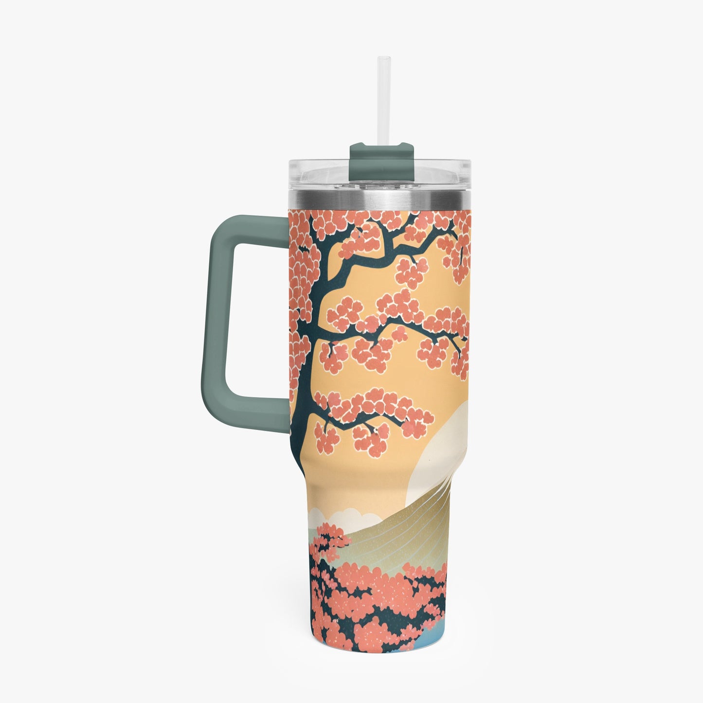 Radiant Dawn Tumbler Cup grey/green Handle