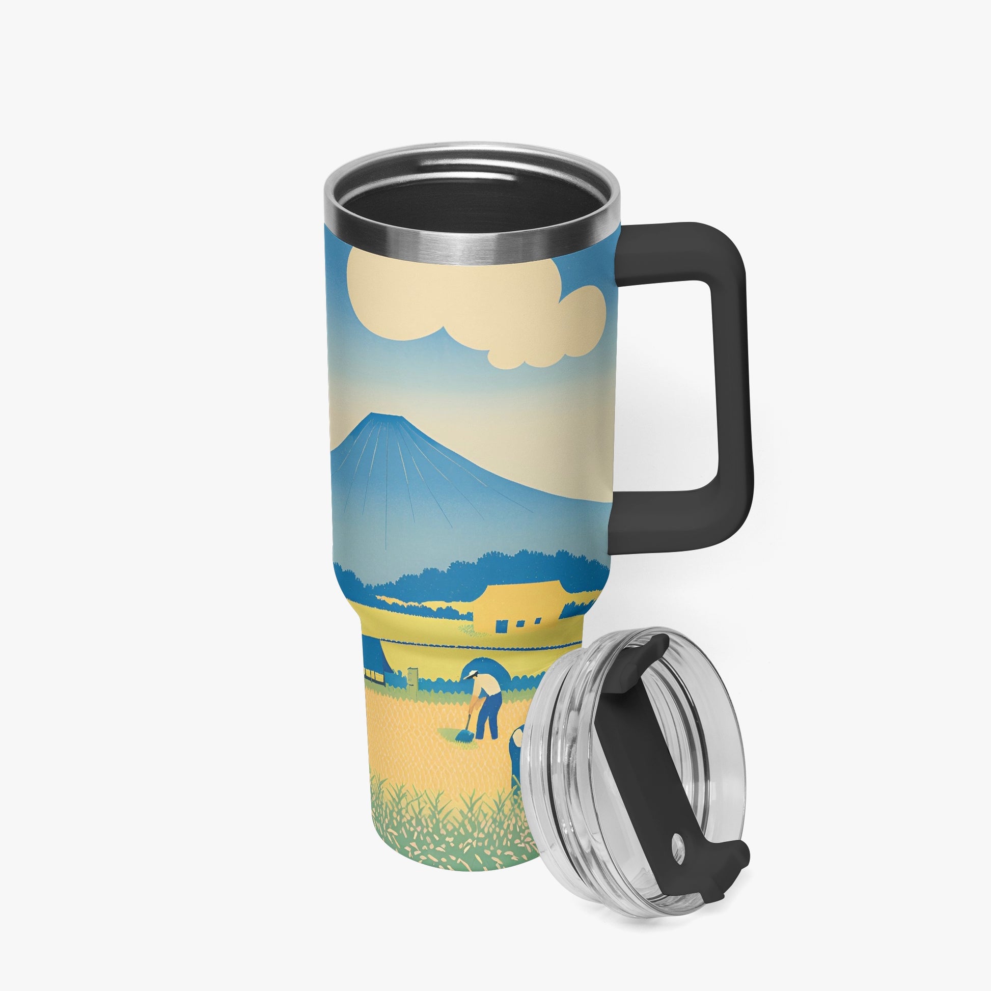 Golden Fields Tumbler Cup Black Handle