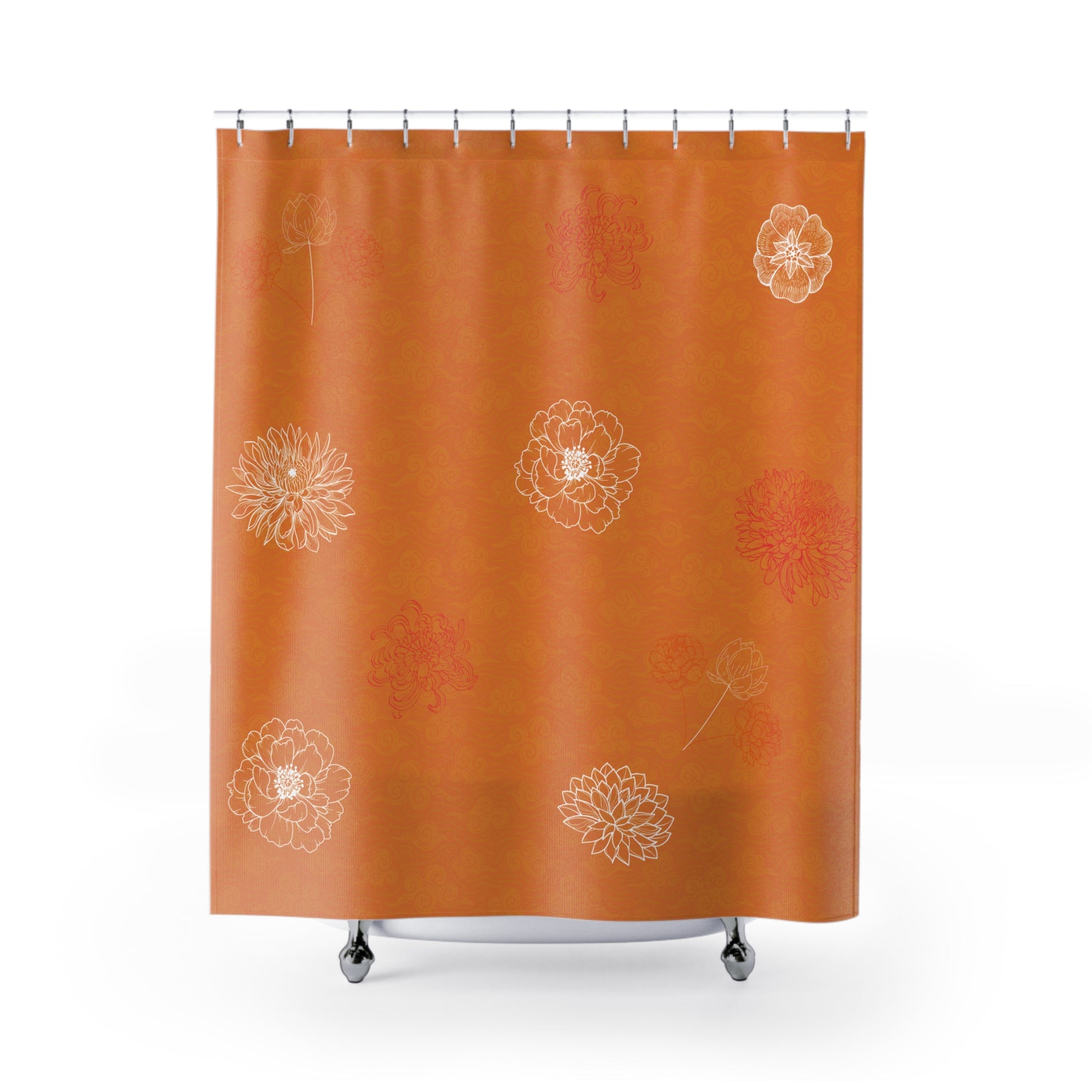 Chrysanthemum Autumn Bloom Shower Curtain