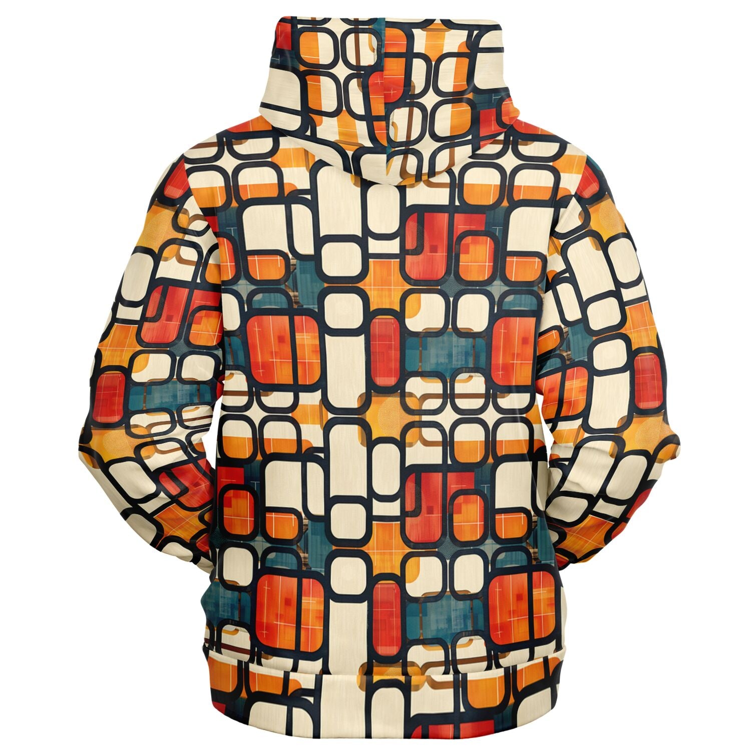 Enso Rounded Grid Zip - Up Hoodie - 