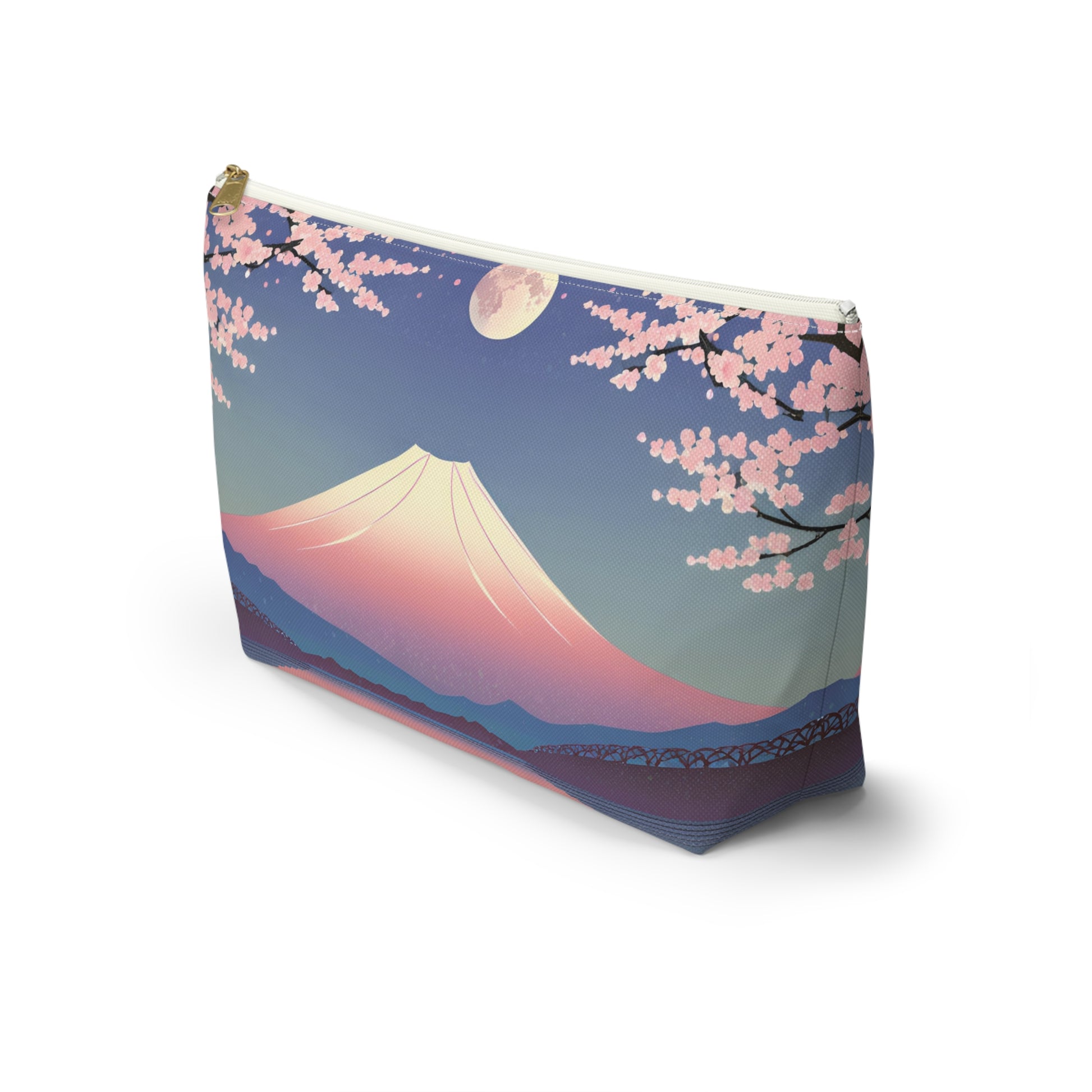 Moonlit Fuji and Sakura | Portable Tech Pouch