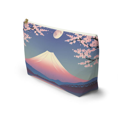 Moonlit Fuji and Sakura | Portable Tech Pouch