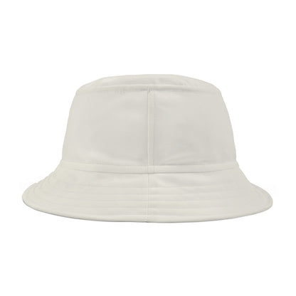 White bucket hat on a white background
