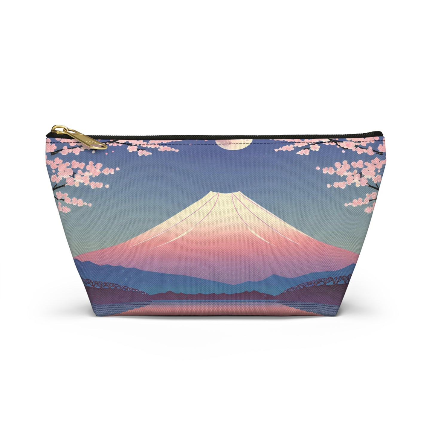 Moonlit Fuji and Sakura | Portable Tech Pouch