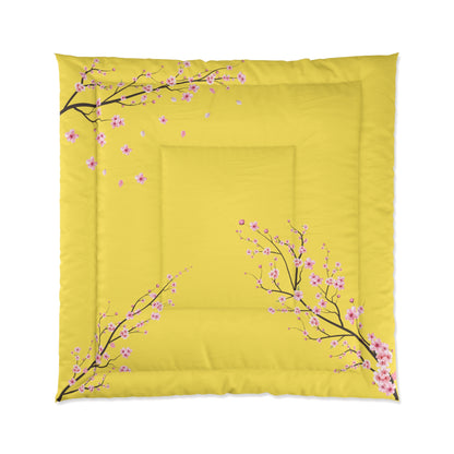 Yellow Large Sakura Comforter
