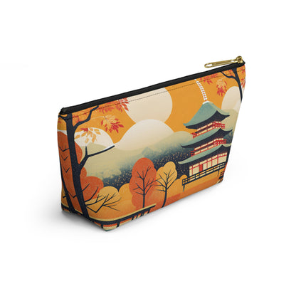 Autumn at the Pagoda | Portable Tech Pouch 