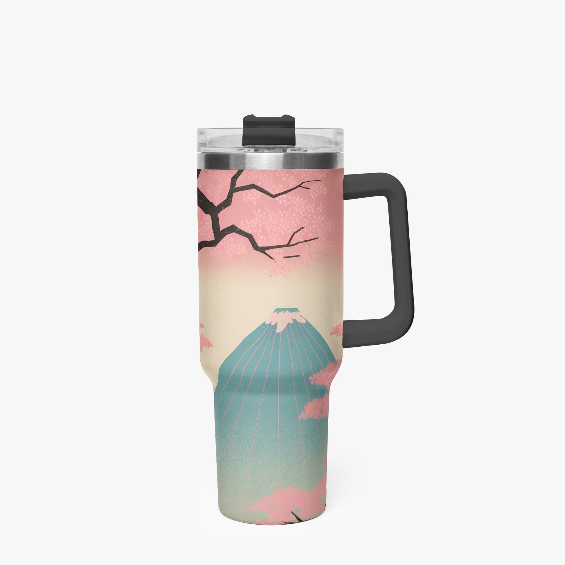 Fuji Dreams Car Tumbler Cup Black Handle