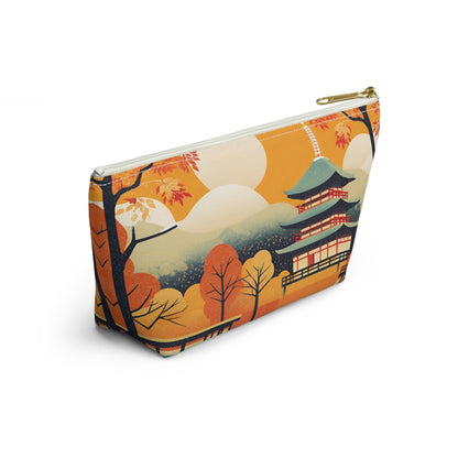 Autumn at the Pagoda | Portable Tech Pouch 