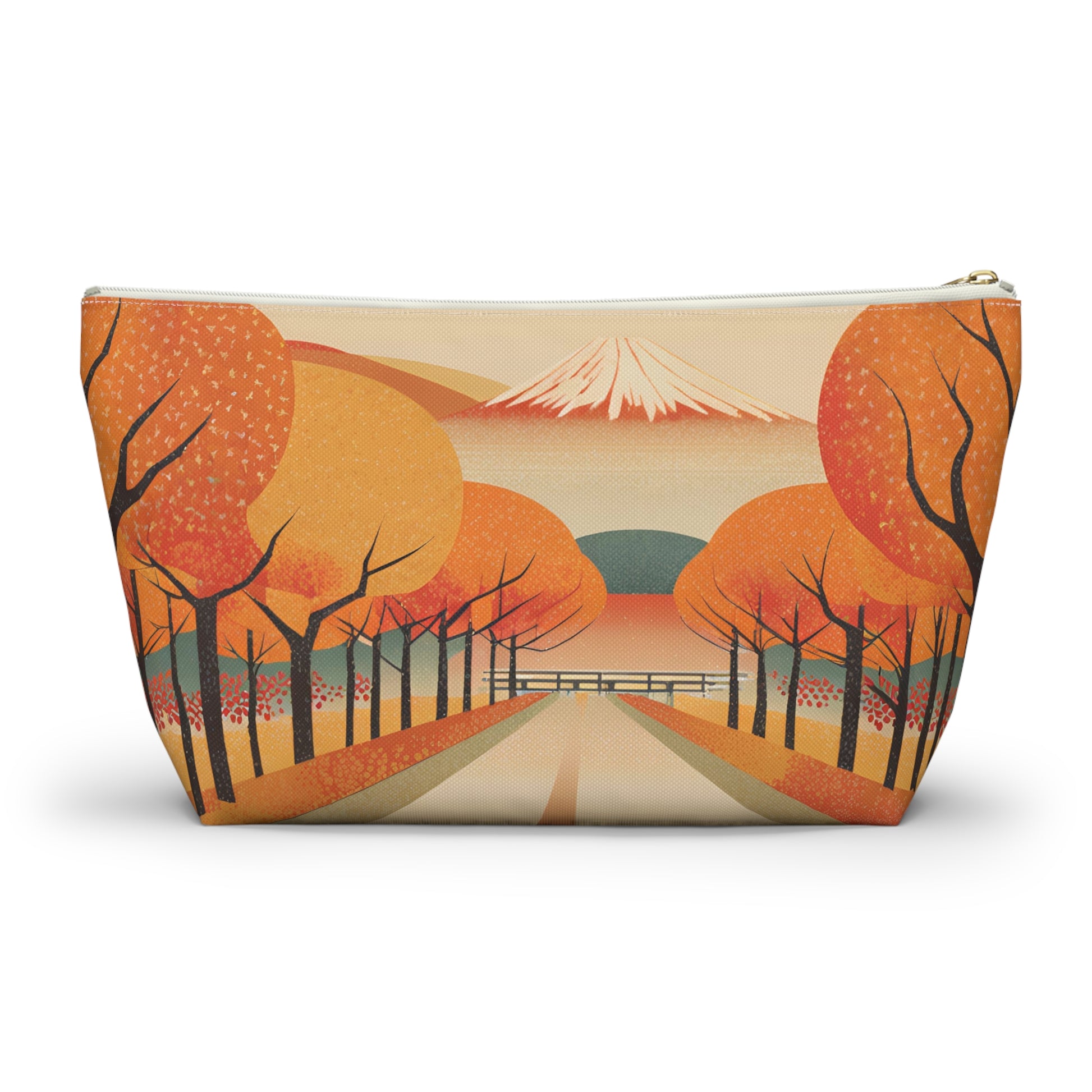 Tranquil Autumn Road | Portable Tech Pouch